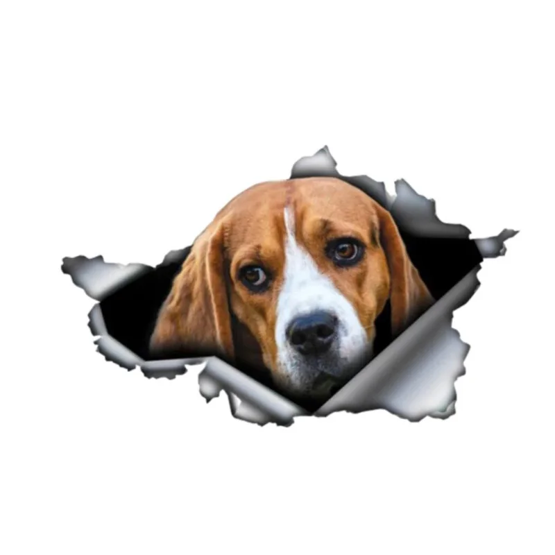 

S50011# 13CM/17CM Personality PVC Decal Beagle Car Sticker on Motorcycle Laptop Decorative Accessories