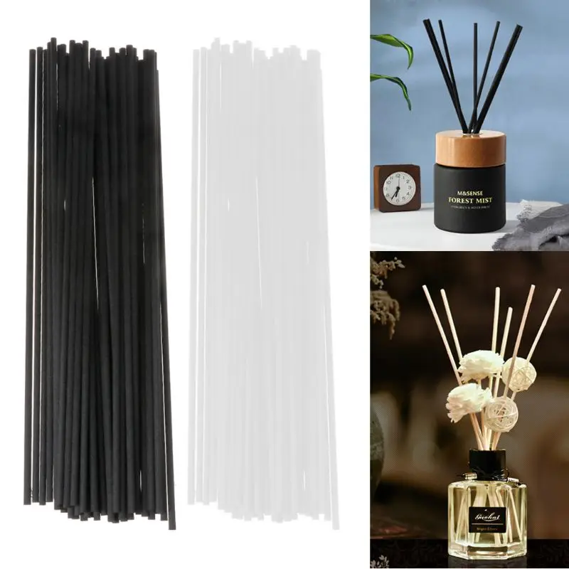 

50Pcs 21.5cmx3mm Fiber Sticks Diffuser Aromatherapy Volatile Rod for Home Fragrance Diffuser Home Decoration