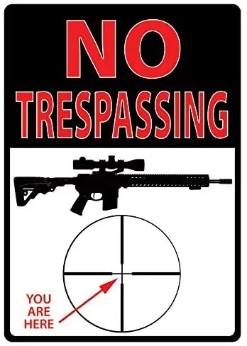 

NO TRESPASSING 2nd Amendment Metal Sign Indoor Outdoor