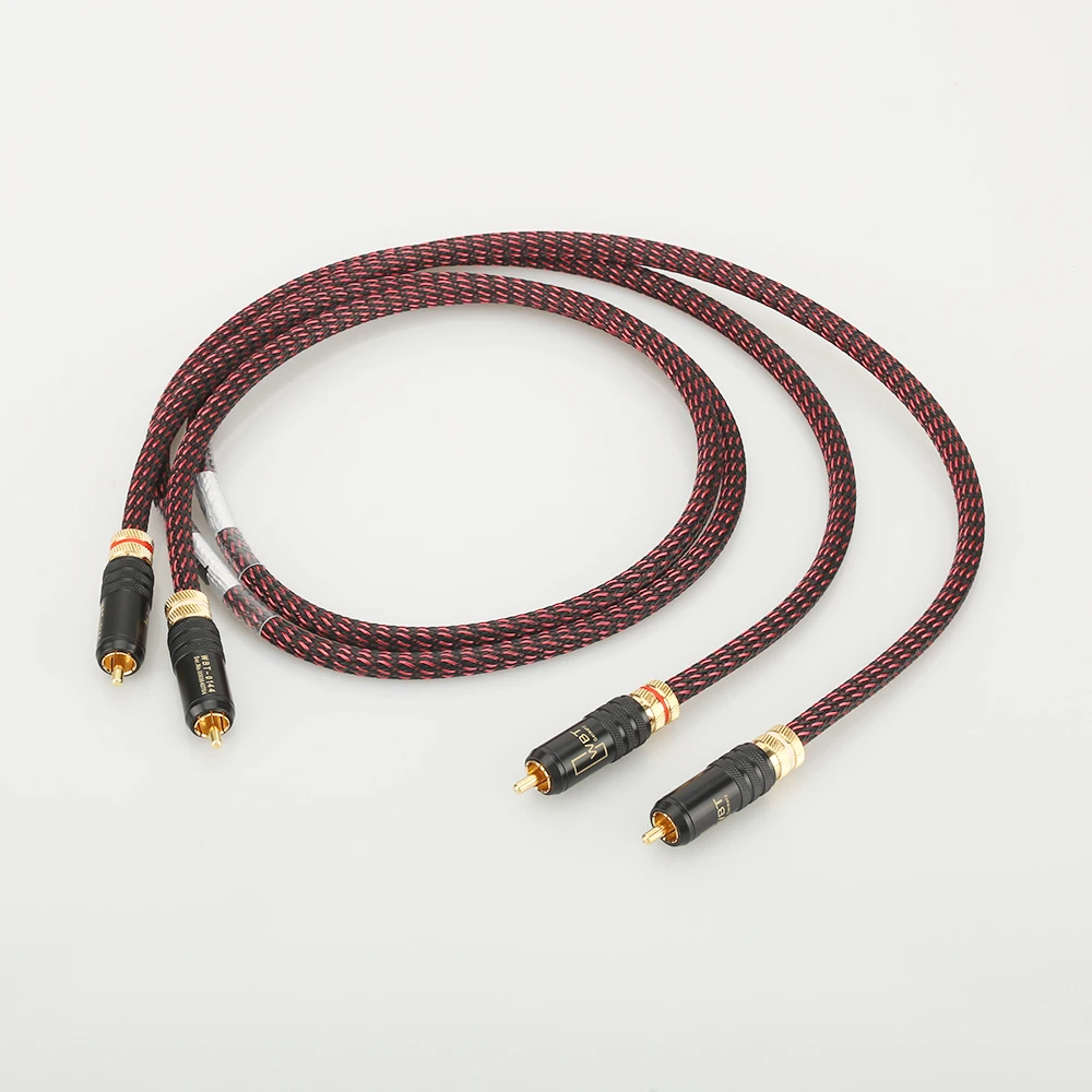 Новая пара Hifi аудио 5N OFC RCA межконнекторный кабель hi-end к Удлинительный с