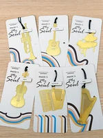 gold hollow piano guitar violin bookmark music stationery prize musical instrument book mark book marks bookmarks for books