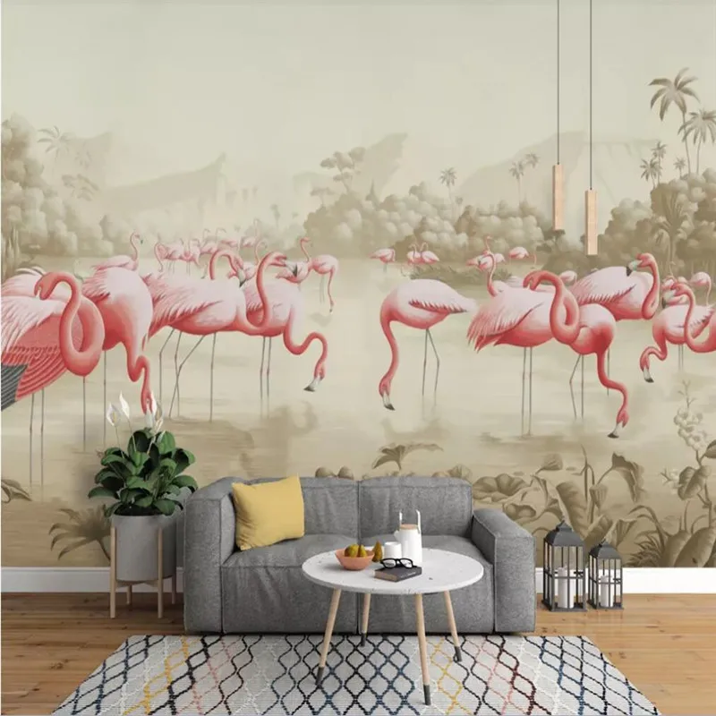 Профессиональные обои на заказ ручная роспись европейские Цветы и птицы пейзаж