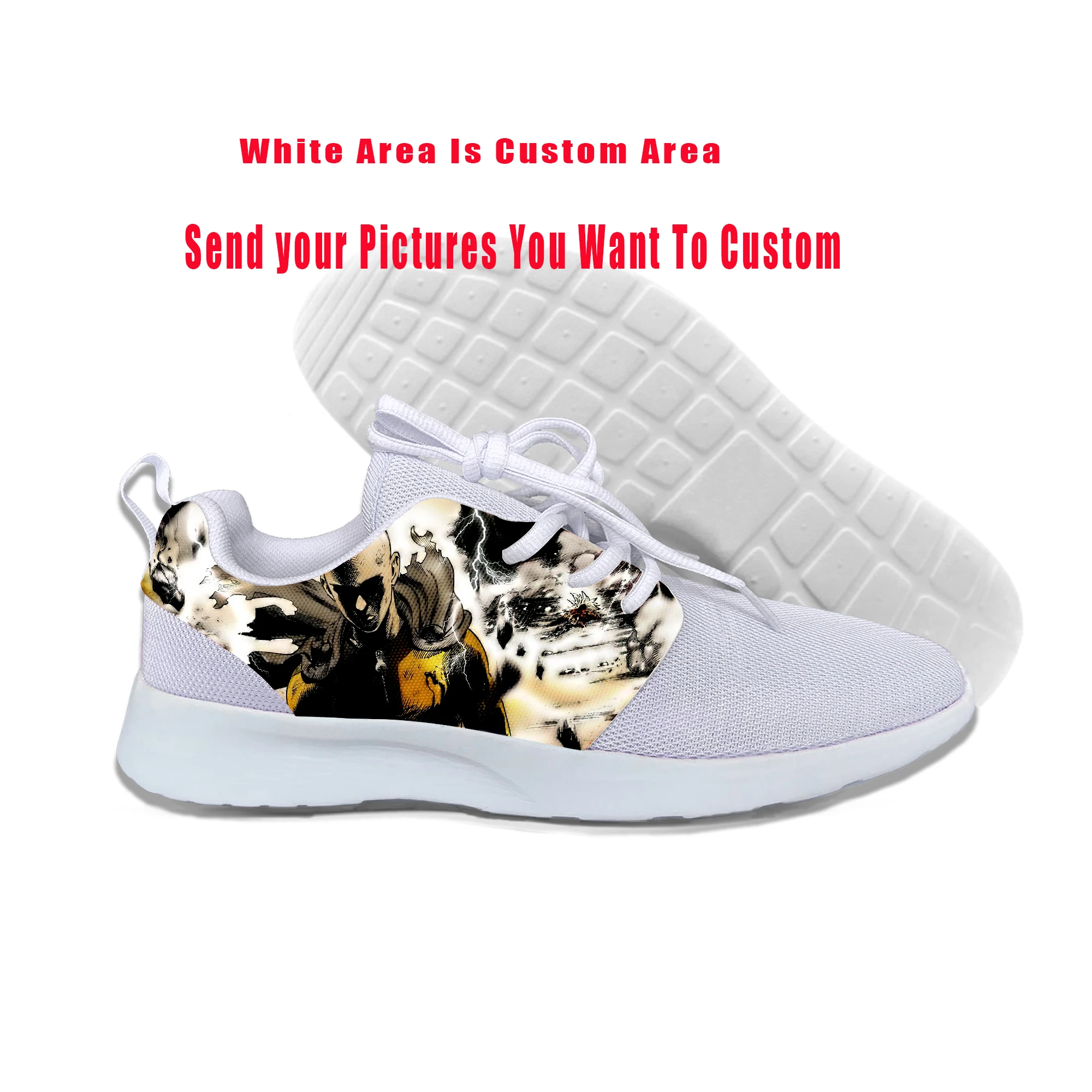 

2019 Hot Now One Punch Man Saitama Sensei Japan Anime Euro Shoes Lightweight-Breathable Custom DIY Sports Shoes Leisure shoes