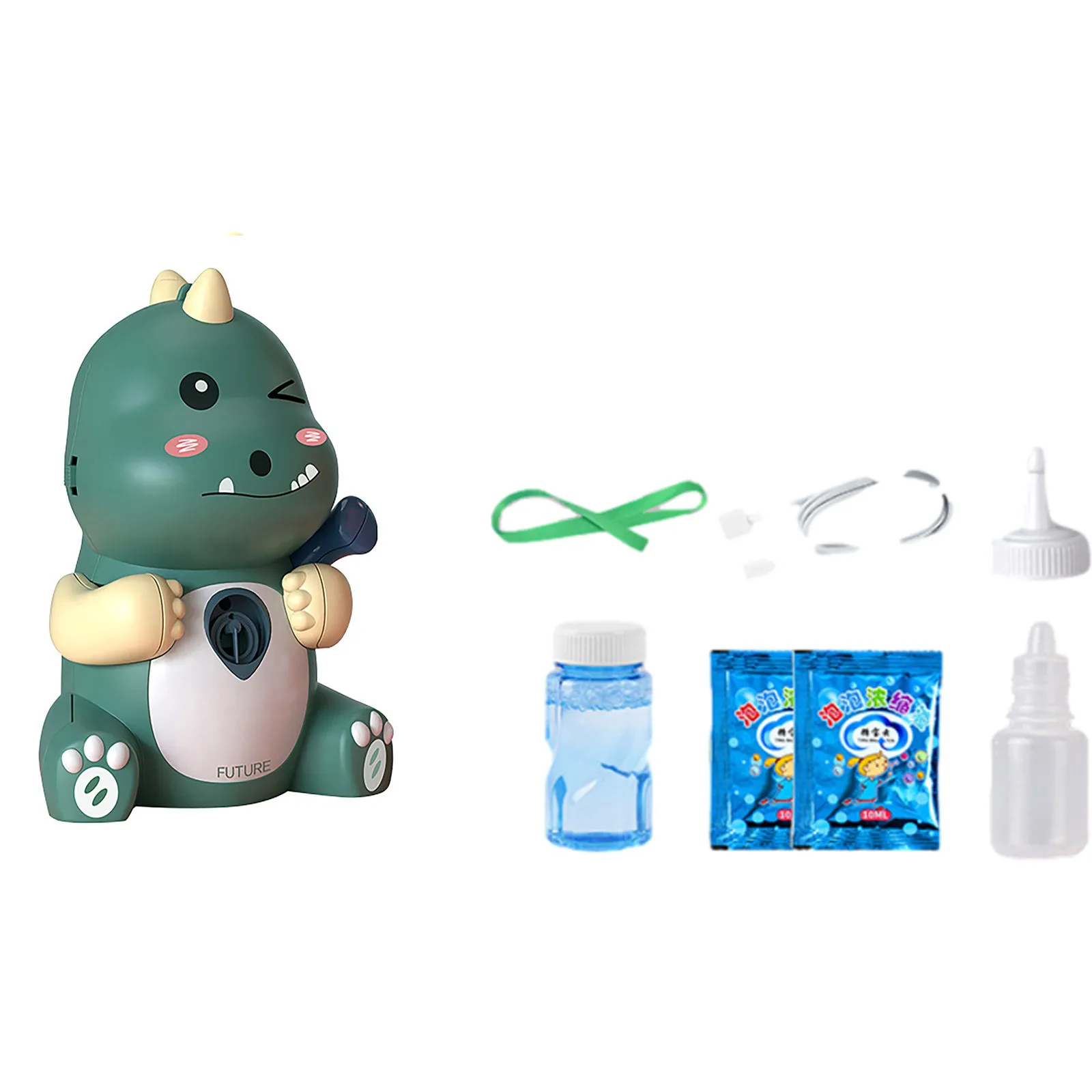 

Dinosaur Bubble Machine Toy Fully Automatic Bubble Blowing Smoke Spray Humidification Toy50ML Baby Bathing Bubble Machine Female