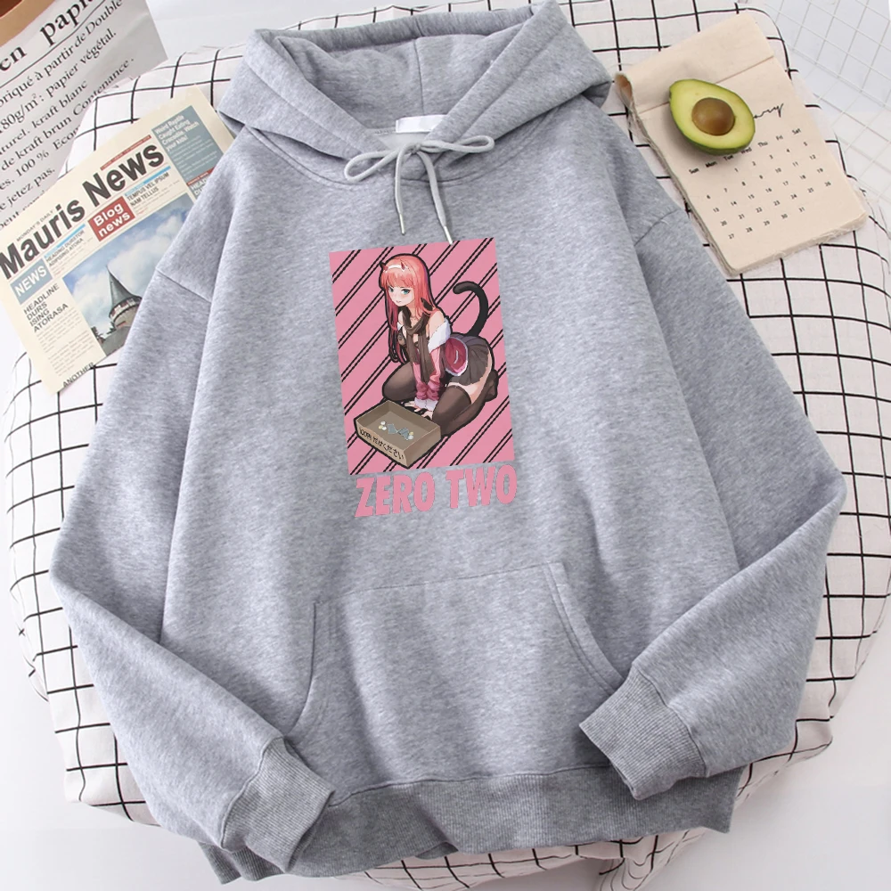 

Hot Sale Sexy Darling In The Franxx Zero Two Printing Men Hoodies Thick Fashion Clothing Warm Casual Male Hoody Plus Size Hooded