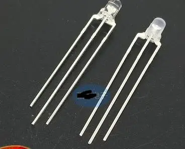 Смешанный двухцветный светодиодный Диод 3 мм красный при желтом цвете общий