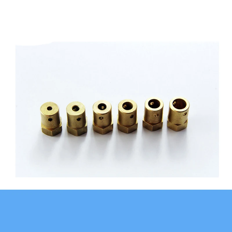4 шт./лот шестигранная Латунная муфта внутренний диаметр 3 мм 5 6 7 8 металлический
