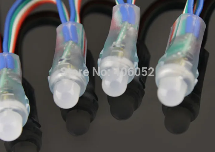 

100pcs/lot 5V 12mm IP66 Waterproof WS2811 RGB LED Pixels Modules With IC Addressable Color