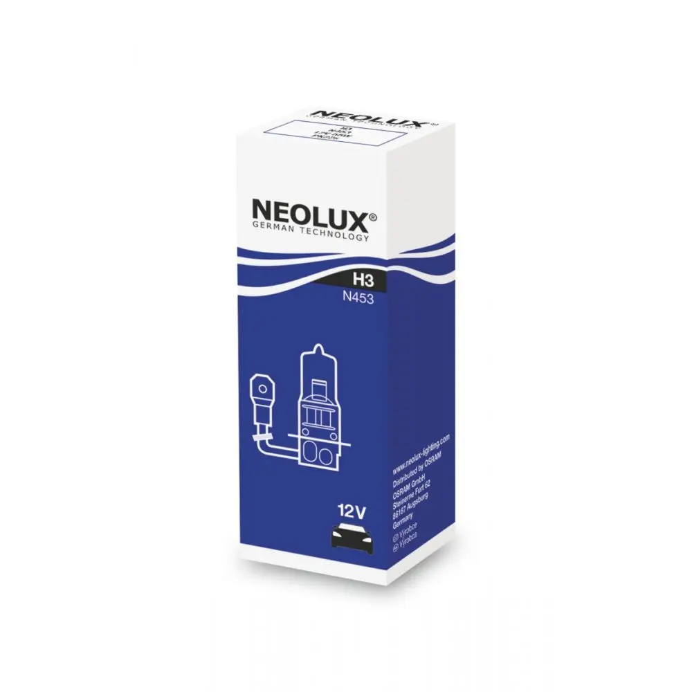 NEOLUX Лампа H3 12V 55W PK22s Standart (N453)|Лампы для автомобильных фар (галогенные)| |