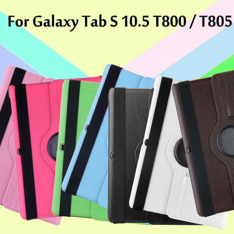 Чехол для Samsung Galaxy Tab S 10 5 SM-T800 SM-T805 T800 T805 TabS дюймов 360 Вращающийся флип-чехол из