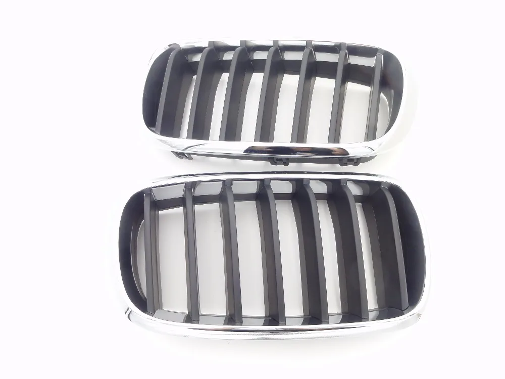 1 пара левый и правый Хром передний бампер почки верхние сетчатые решетки гриль