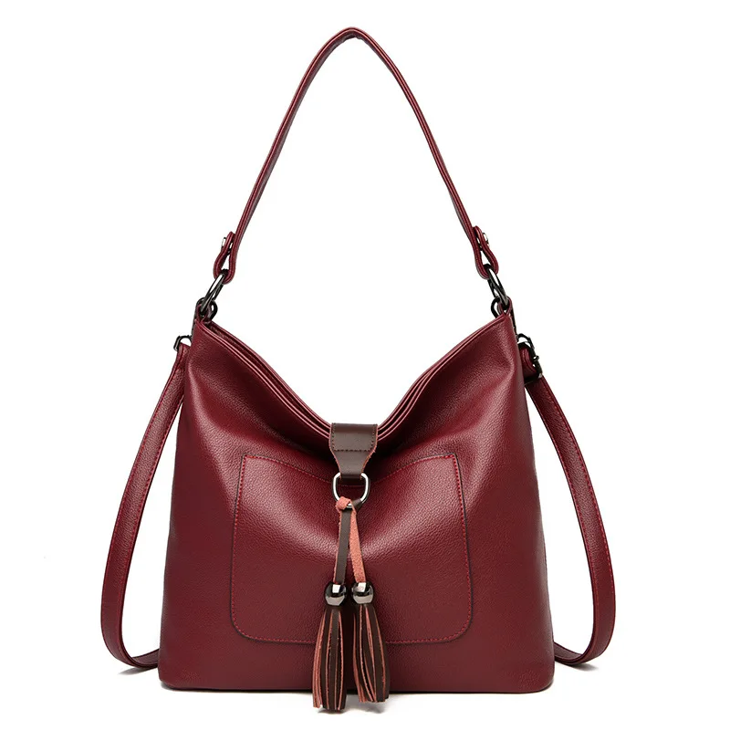 

Women Elegant Shoulder Bag Contracted Style in High Quality PU Leather