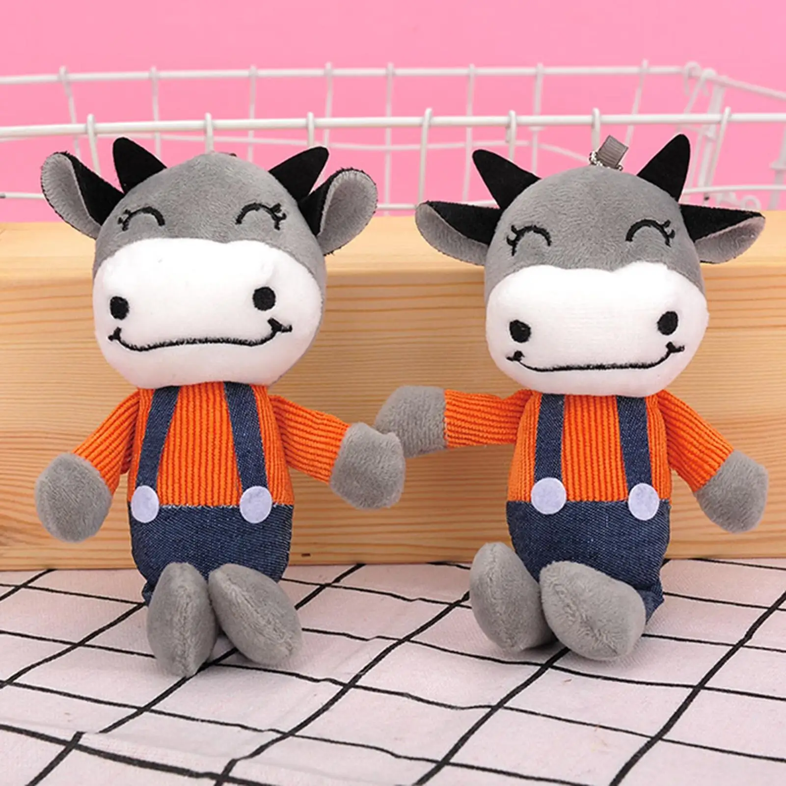 

2021 The Year of OX Mascot Plush Cute Plush Cattle with Lucky Bag Calf In Tang Suit Soft Toys New Year Party Decoration Gift