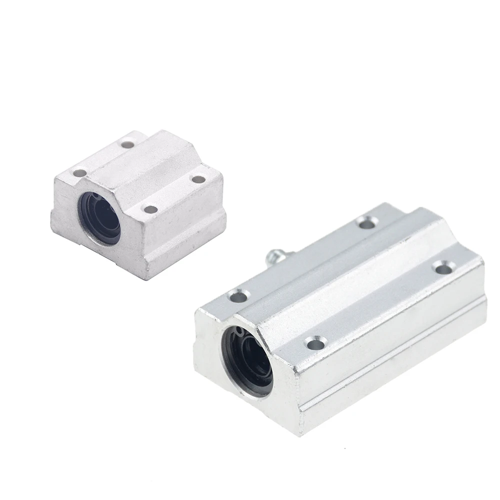 

4pcs Linear Motion Ball Bearing Slide Block Bushing SC8UU SCS8UU SC10UU 12UU 16UU SCS10LUU SCS13LUU + Linear Shaft CNC 3D Parts
