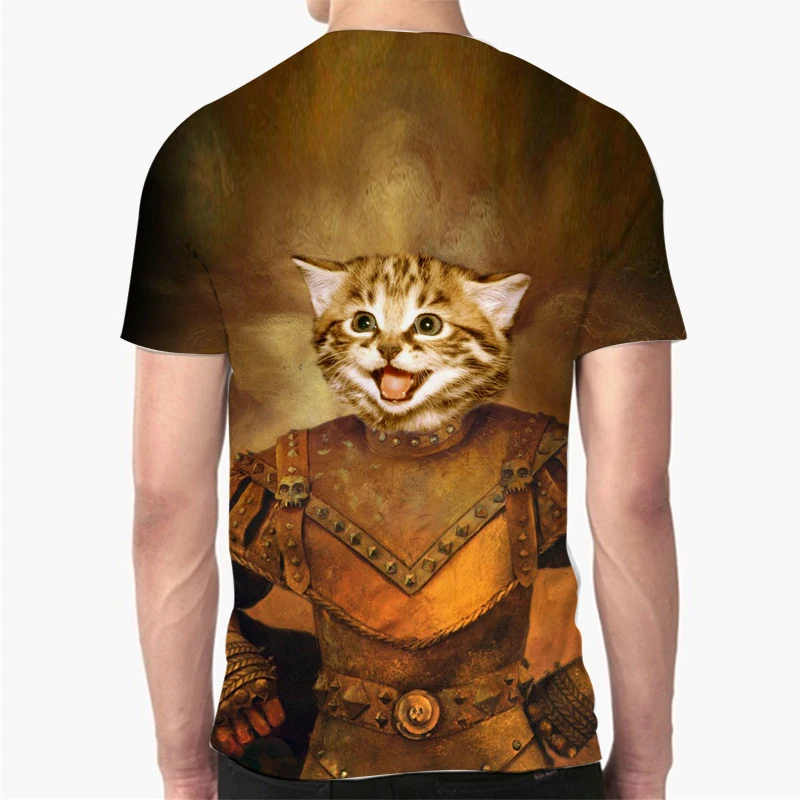 

2021 fashion new cool T-shirt men and women green Eyes cats 3D T-shirt Animal short-sleeved summer top T-shirt Cat T-shirt S-6XL