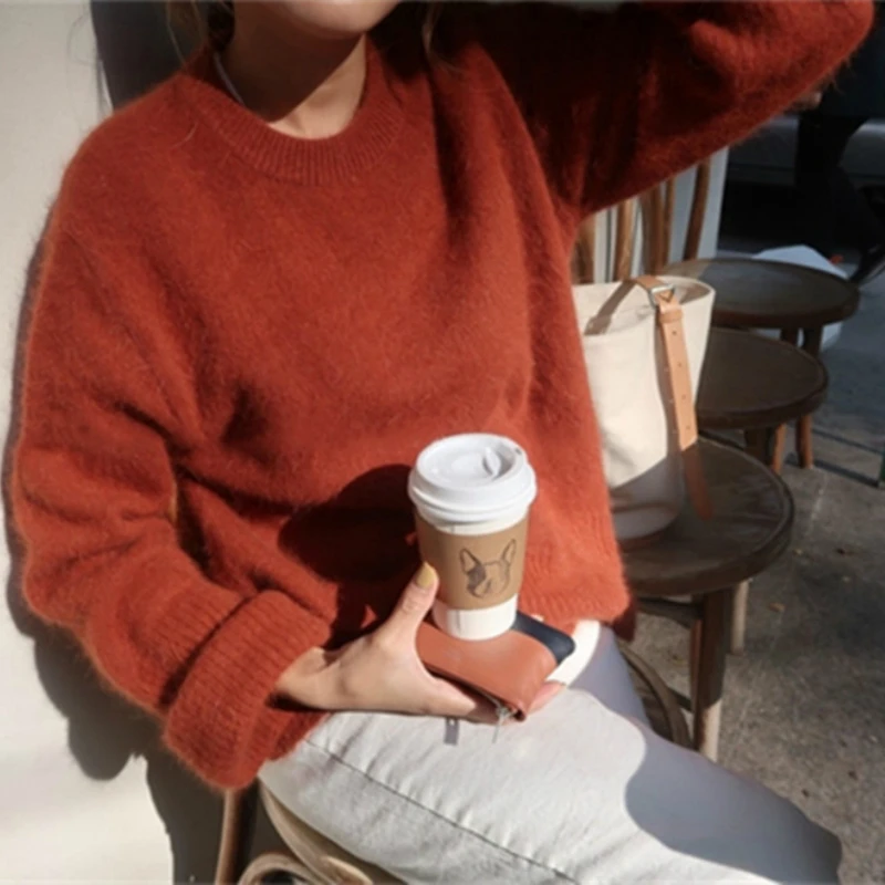 Mozuleva корейский шикарный норковый кашемировый теплый женский свитер зимний