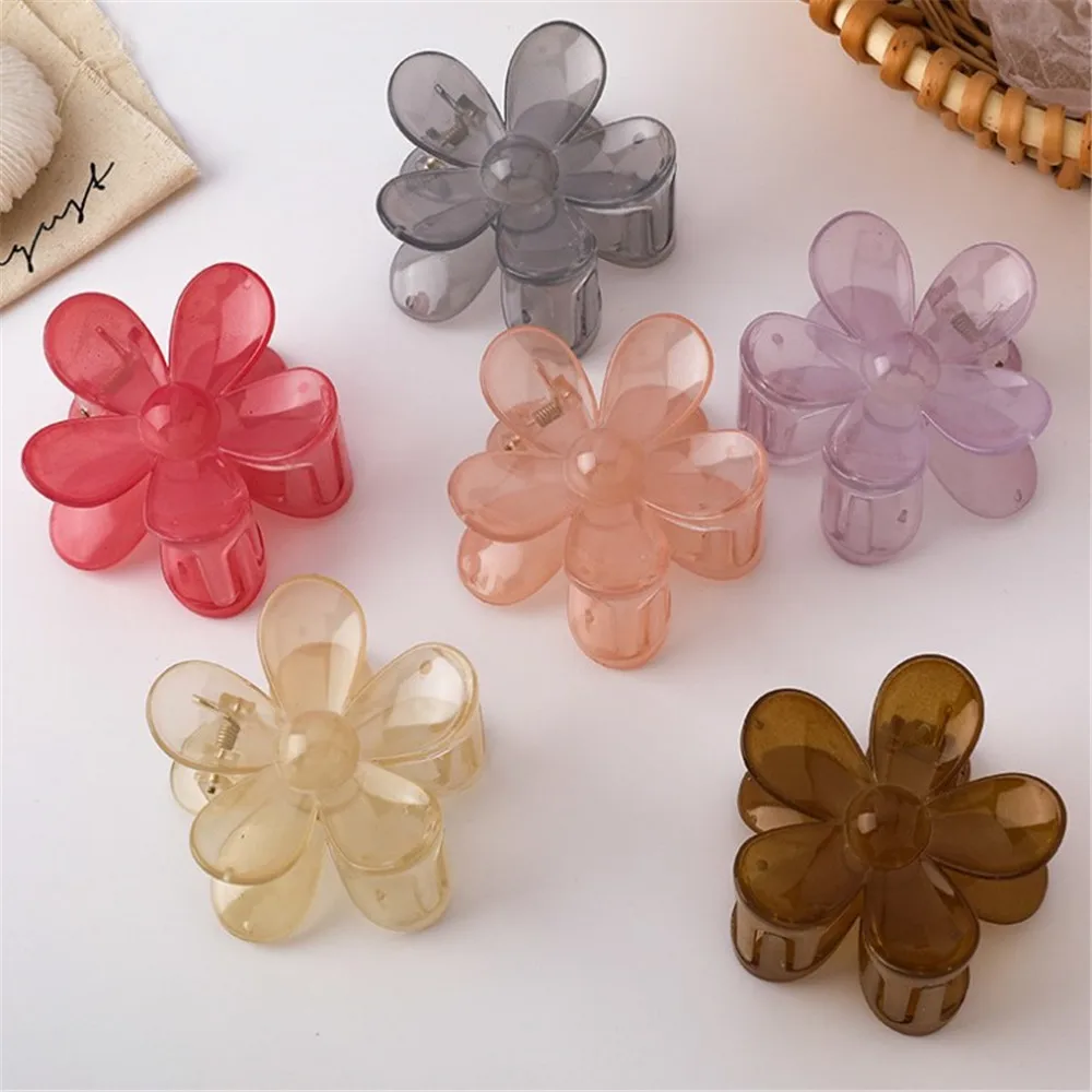 

Small Acrylic Hair Claw Clips Flower Shaped Plastic Jaw Clips Non Slip Tortoise Hair Clamps Barrette Hair Accessories Headwear