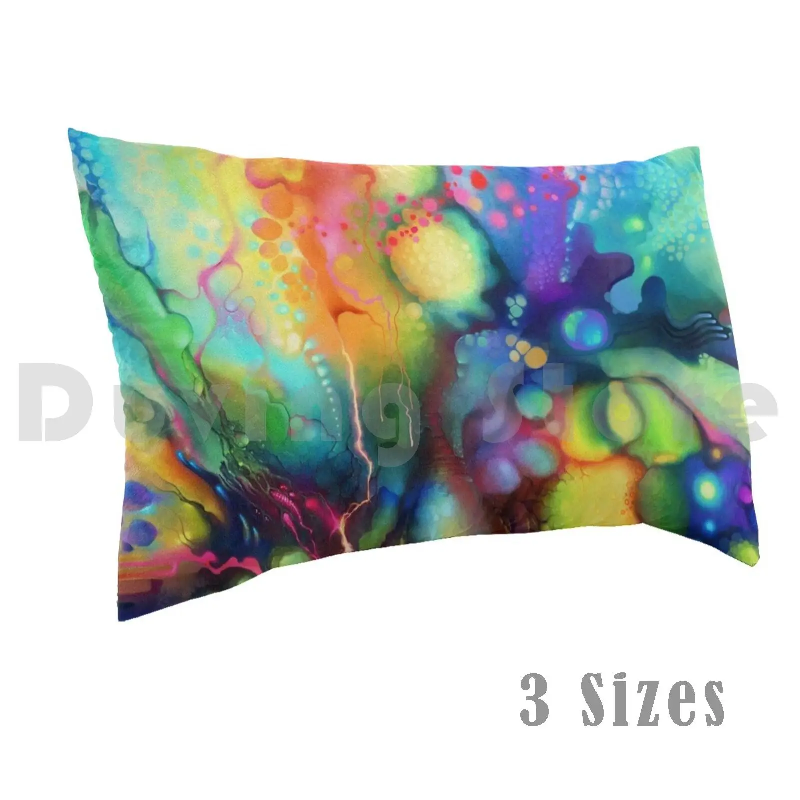 

Post Mental Stains-Digital Painting Pillow Case Printed 35x50 Jeffjag Bright Vibrant Colorful Colors