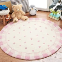cute cartoon childrens room carpet circular number dot thickened non slip mat