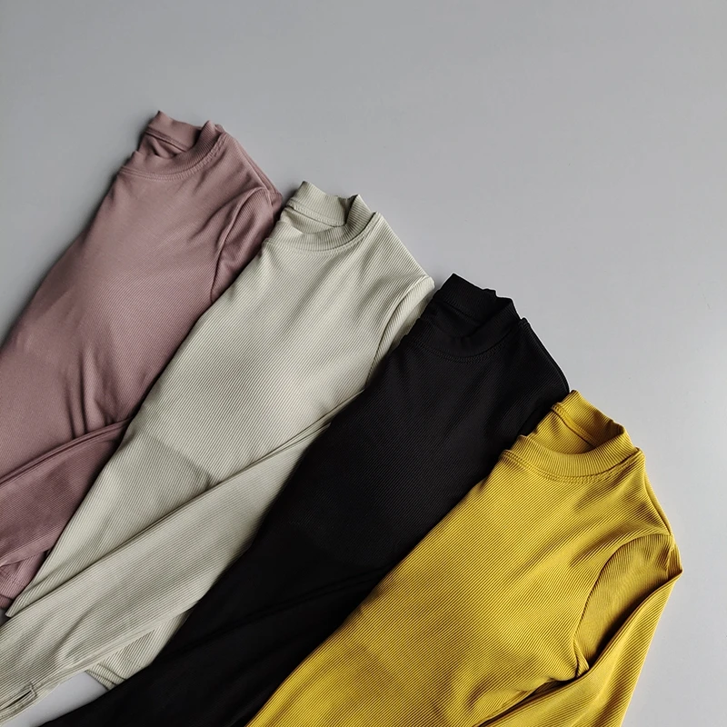 Yoga Shirts Long Sleeve Seamless Women Fitness Crop Top Workout Tops Running T-shirts Blouse Bra Gym Clothing Sportswear