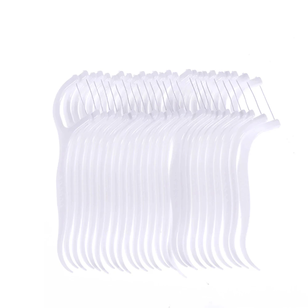 50 шт. зубная нить для гигиены полости рта воды зуб выбора s ABS чистки зубов Micro Flosser |