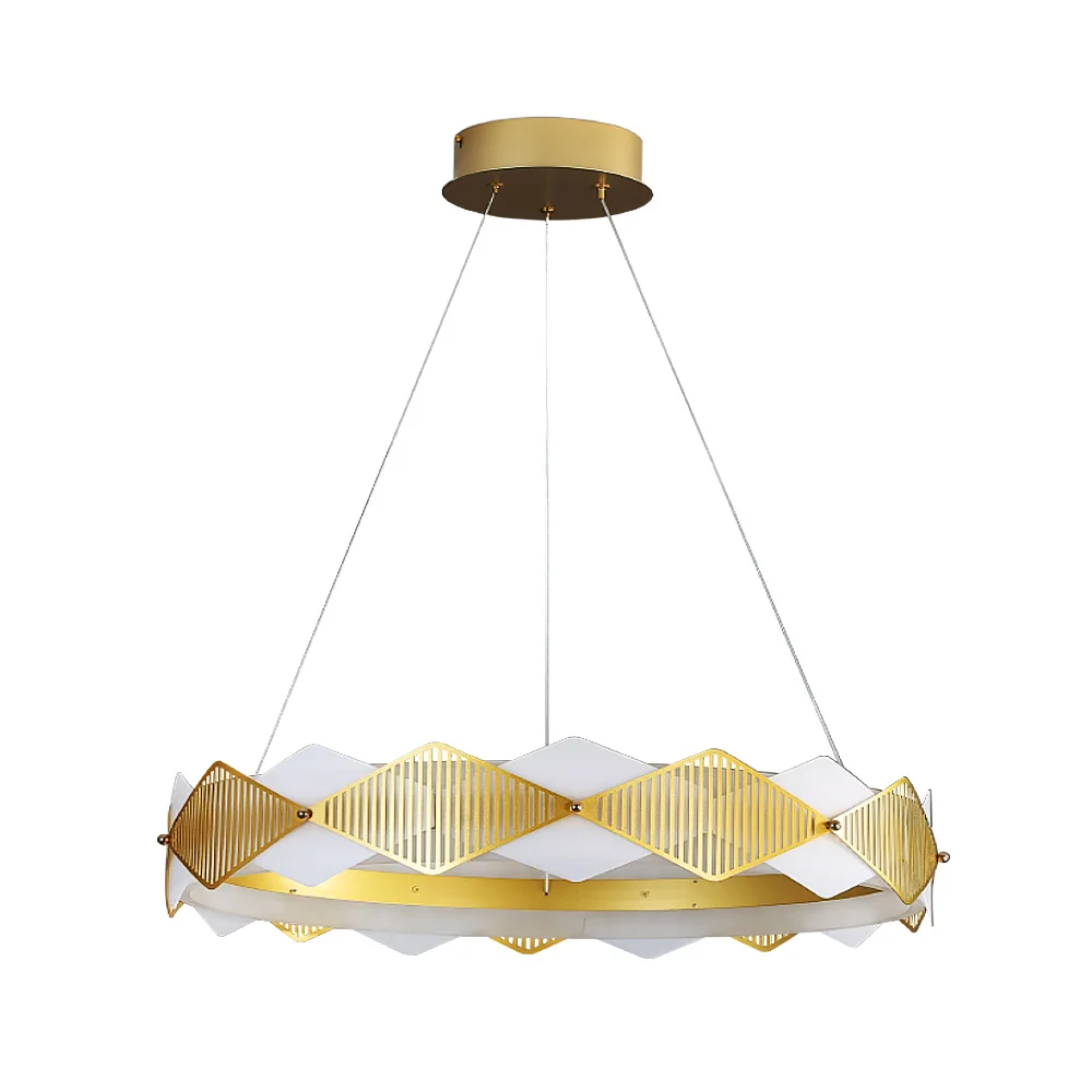 FKL Modern Round LED Chandelier Lighting hanging lamp For Dining Room Gold Chandeliers Home Lighting Fixtures indoor lighting