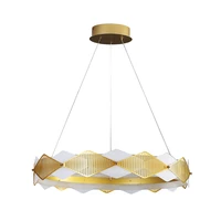 fkl modern round led chandelier lighting hanging lamp for dining room gold chandeliers home lighting fixtures indoor lighting