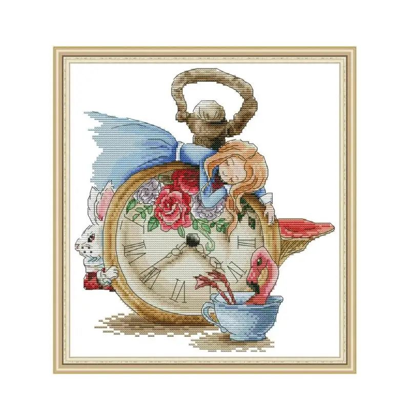 Набор для вышивки крестиком сна Алиса aida 14ct 11ct печать на холсте рукоделие сделай