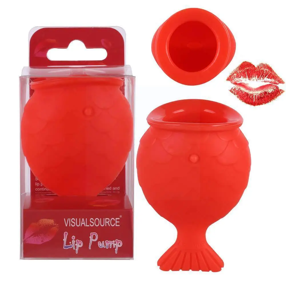 

Women Sexy Full Lip Plumper Enhancer Lips Silicone Care Device Mouth Fish Tool Lip Plump Natural Labium Thicken Pout Shape T4N9