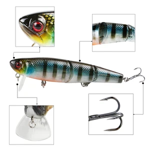 AI-SHOUYU, 1 шт., новый стиль, блесна, 110 мм20 г, 3-сегментная Реалистичная приманка, Воблер для ловли окуня, щуки, блесна для морской рыбалки