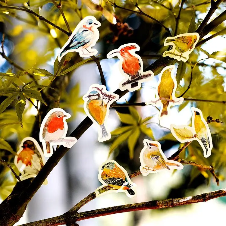 45 шт./кор. Robins Декоративные наклейки для птиц клейкие DIY дневника