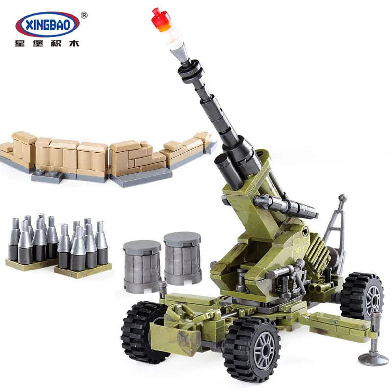 

XingBao 06011 Genuine 350Pcs Military Series The Scorpion Cindy Cannon Set Building Blocks Bricks Educational DIY Toys Model