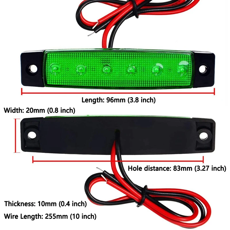 10X светодиодные фонари Rock полосные огни колодезные водонепроницаемые 6