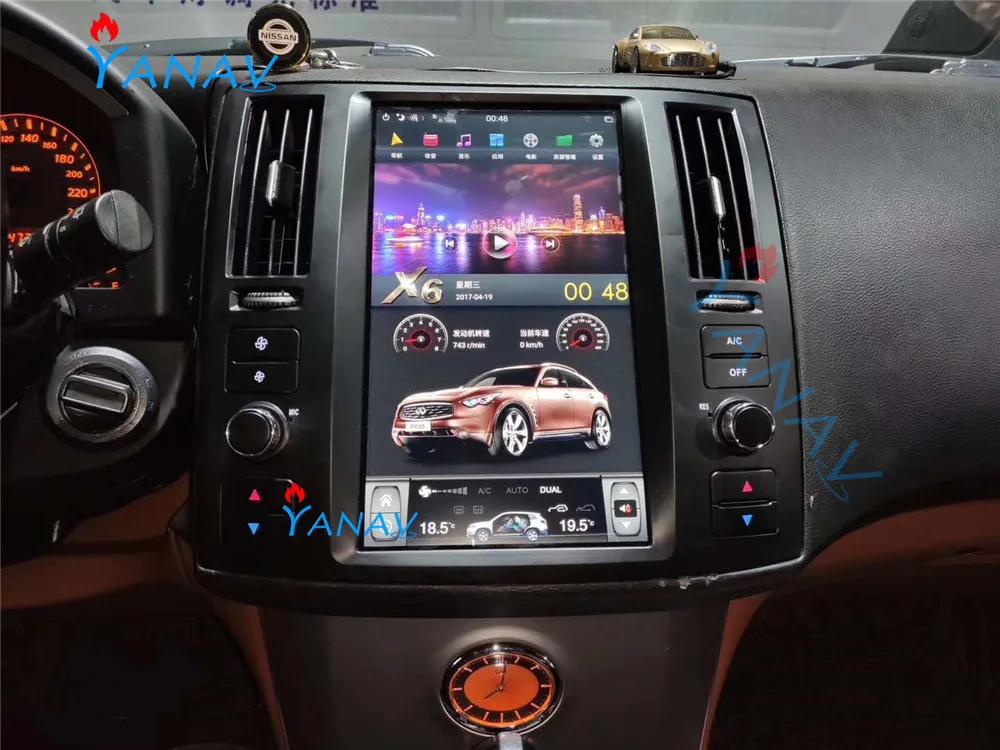 

Автомобильный GPS-навигатор с вертикальным экраном 11,8 дюйма в стиле Tesla для Infiniti FX45 2007, мультимедийный стерео-проигрыватель