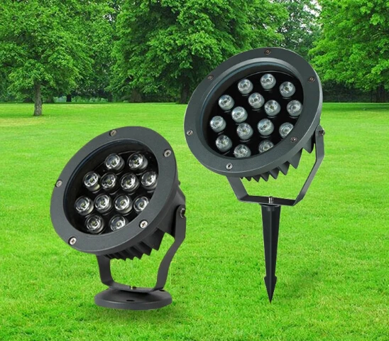 2 шт. наружная Светодиодная лампа для газона 18 Вт 36 Светодиодный прожектор Спайк