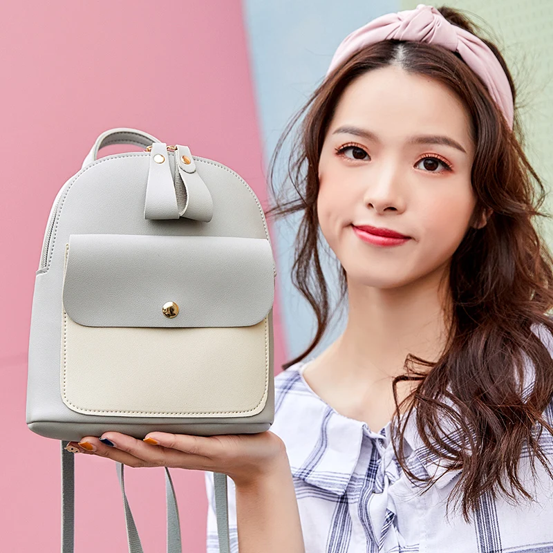 POMELOS Fashion Mini Backpack Women New Arrival Girls Backpack PU Leather Function Backpack Purse Shoulder Crossbody Back Bag