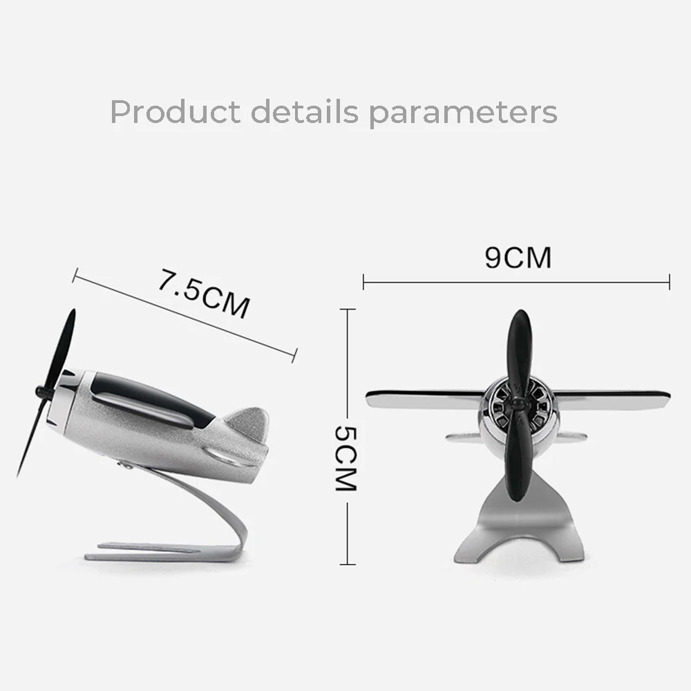 

Solar Spin bombing plane Cute Car Interior Accessories Solar Airplane Model Center Console Decoration Aromatherapy Air Freshener