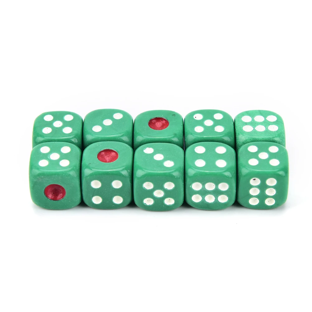 10 шт. Акриловые Игральные Кости D6 6-сторонние небольшие кости для игры белые