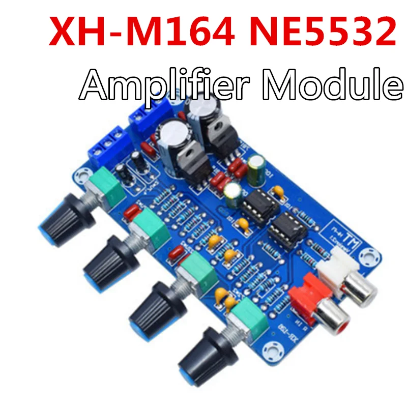 XH M164 NE5532 Stereo Pre усилитель предусилитель Tone Board Audio 4 каналов Module 4CH Control Circuit Preamp для