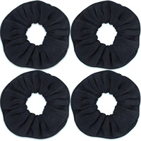 ultra soft microfiber hair drying scrunchies for frizz free heatless hair drying large thick ponytail holder4 pack