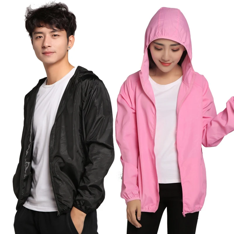 

Quick Dry Jacket Men Women Waterproof Sun Protection Clothes Fishing Hunting Outdoor Camping Rain Skin Windbreaker With Pocket