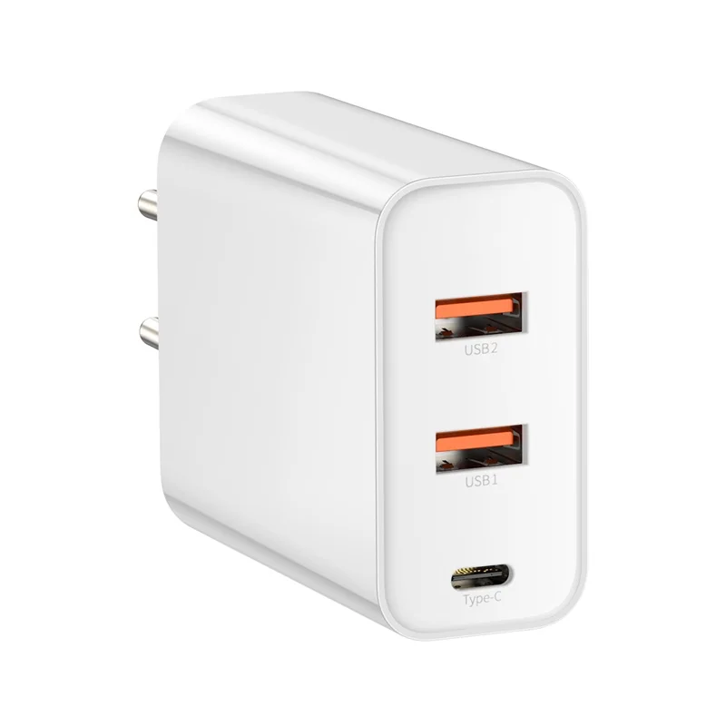 USB Charger EU White Baseus 3 порта USB зарядное устройство с PD3.0 быстрое зарядное устройство для iPhone 11 Pro Max Xr 60 Вт Quick Charge 4,0 FCP SCP для Redmi Note 7 huawei - Тип штекера: USB Charger EU White