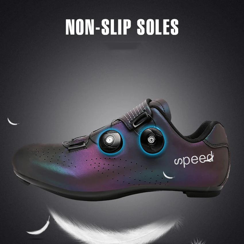 

Colorful Night Reflective Cycling Shoes Mountain Road Bike Shoes Self-locking Professional Breathable Sapatilha Ciclismo Mtb