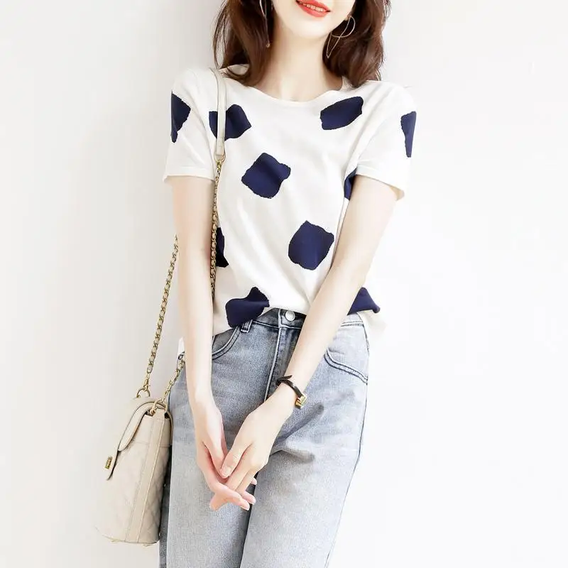 

2021 summer new cotton short sleeve T-shirt for women