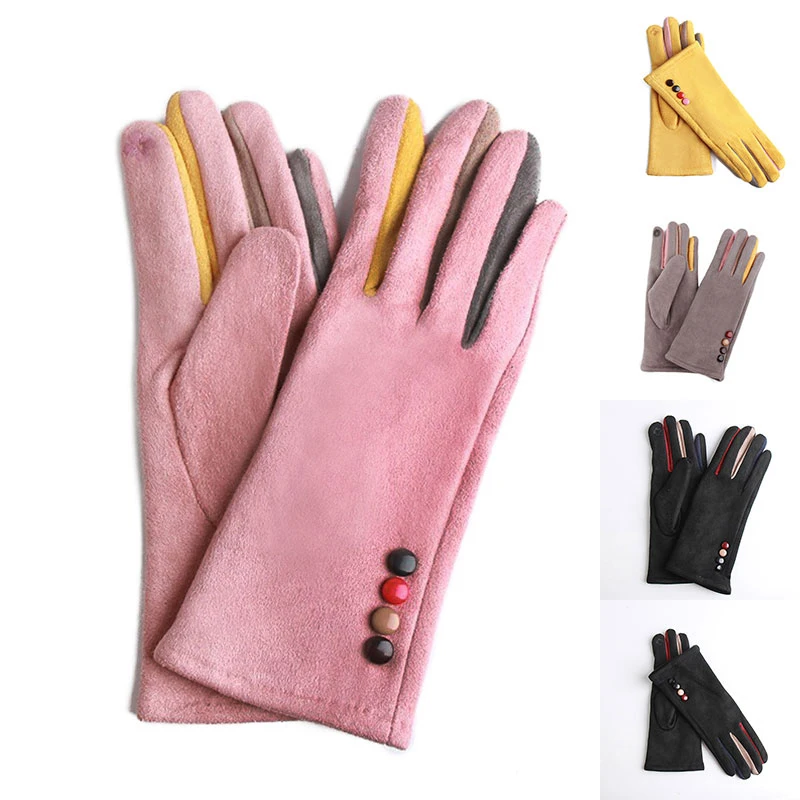 Перчатки для велоспорта однослойные теплые митенки из искусственной замши на