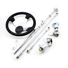 168CC GO KART картинг UTV для центрального движения колеса  6 дюймов фланец ATV передний рулевого Шестерни стеллаж для выставки товаров шарнир рулевой стержень  стойка костяшки вал в сборе