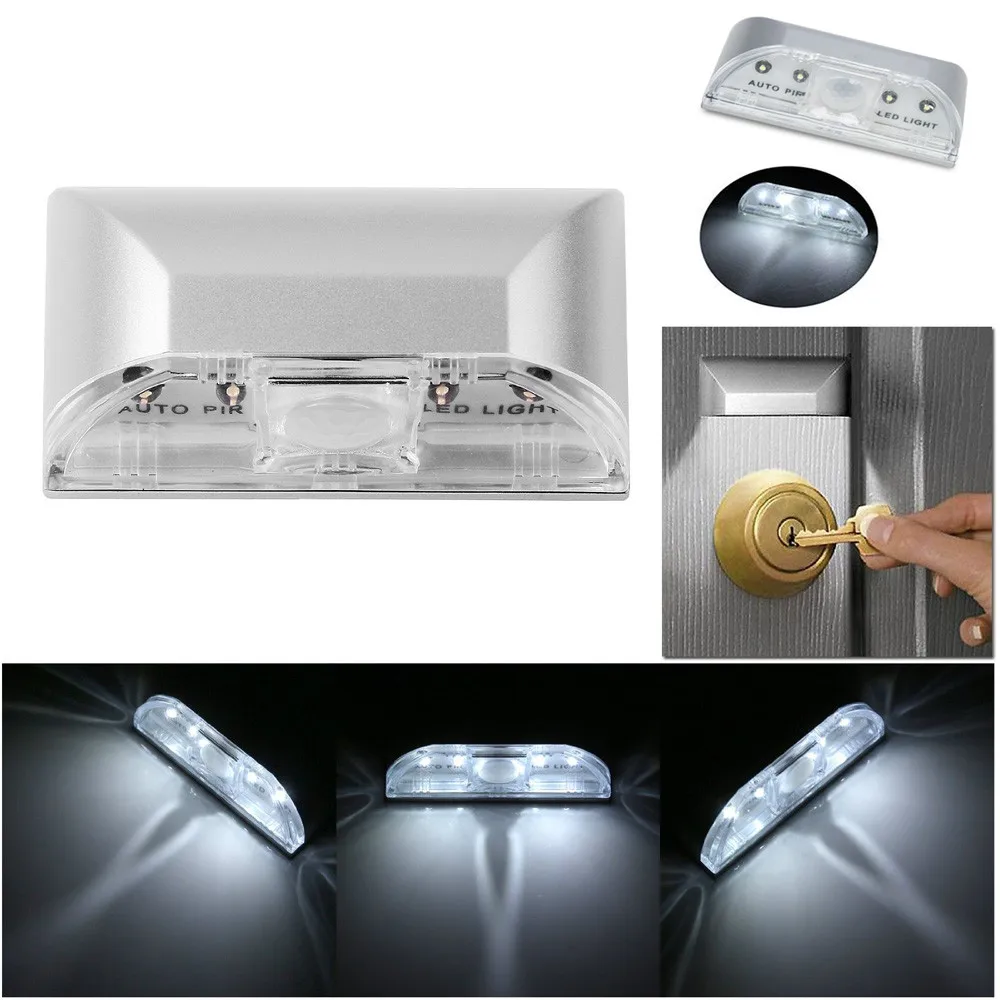 4 светодиодный энергосберегающий портативный беспроводной датчик дверной ручки