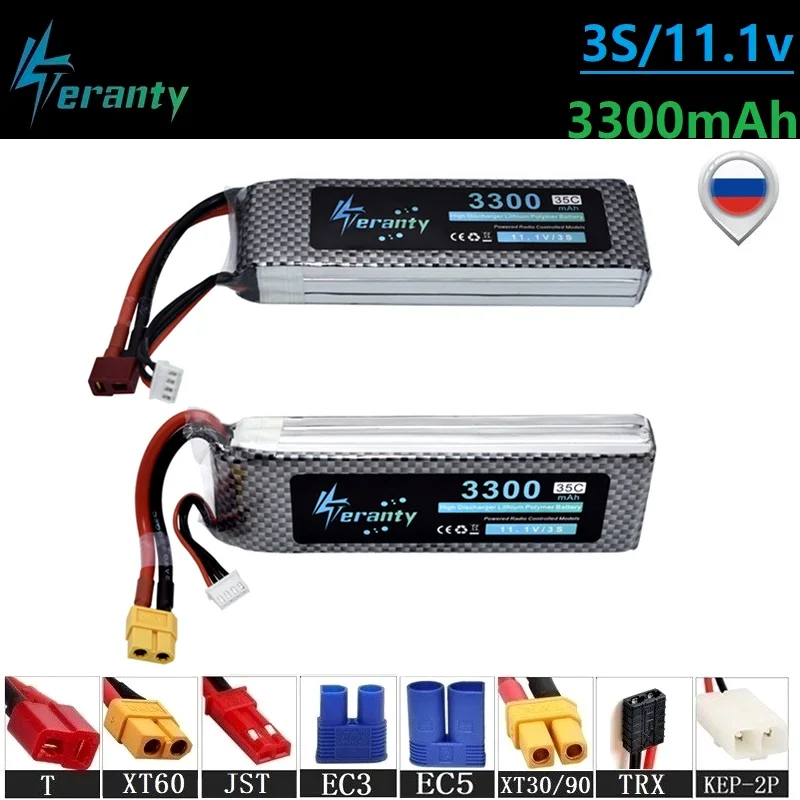 

Teranty Power 11,1 v 3300maH 35C Lipo Batterry для радиоуправляемых дронов, лодок, коптеров, запасные части 3s 2800mah 11,1 v батареи T/XT60 разъем