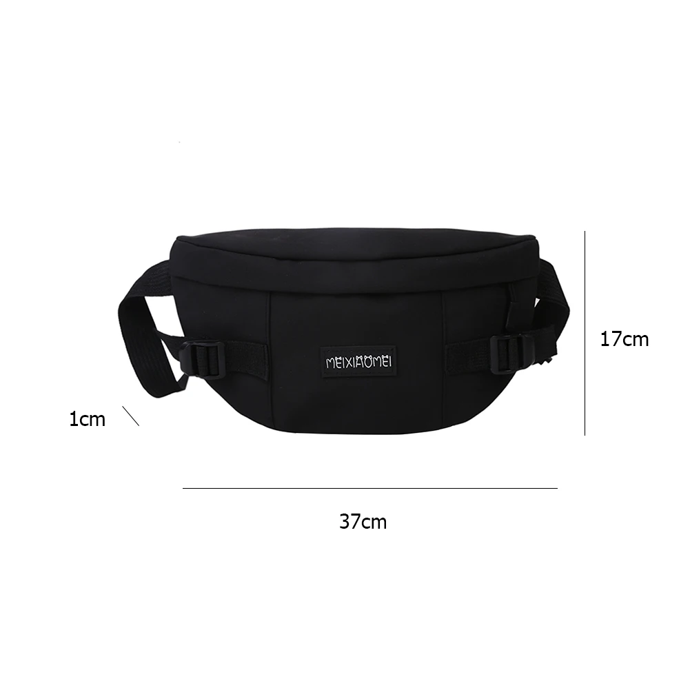 

2020 Fashion Canvas Fanny Chest Pack Solid Color Women Casual Travel Crossbody Shoulder Bags Girl Zipper Money Waist Pouch