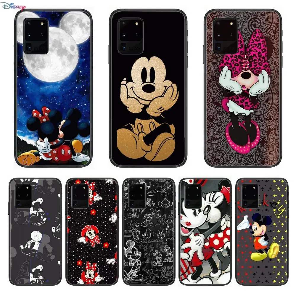 

2021 Disney Mickey Phone Cover Hull for SamSung Galaxy S 6 7 8 9 10 20 21 Plus Edge E Note 5G Lite Ultra Black Soft Bumper
